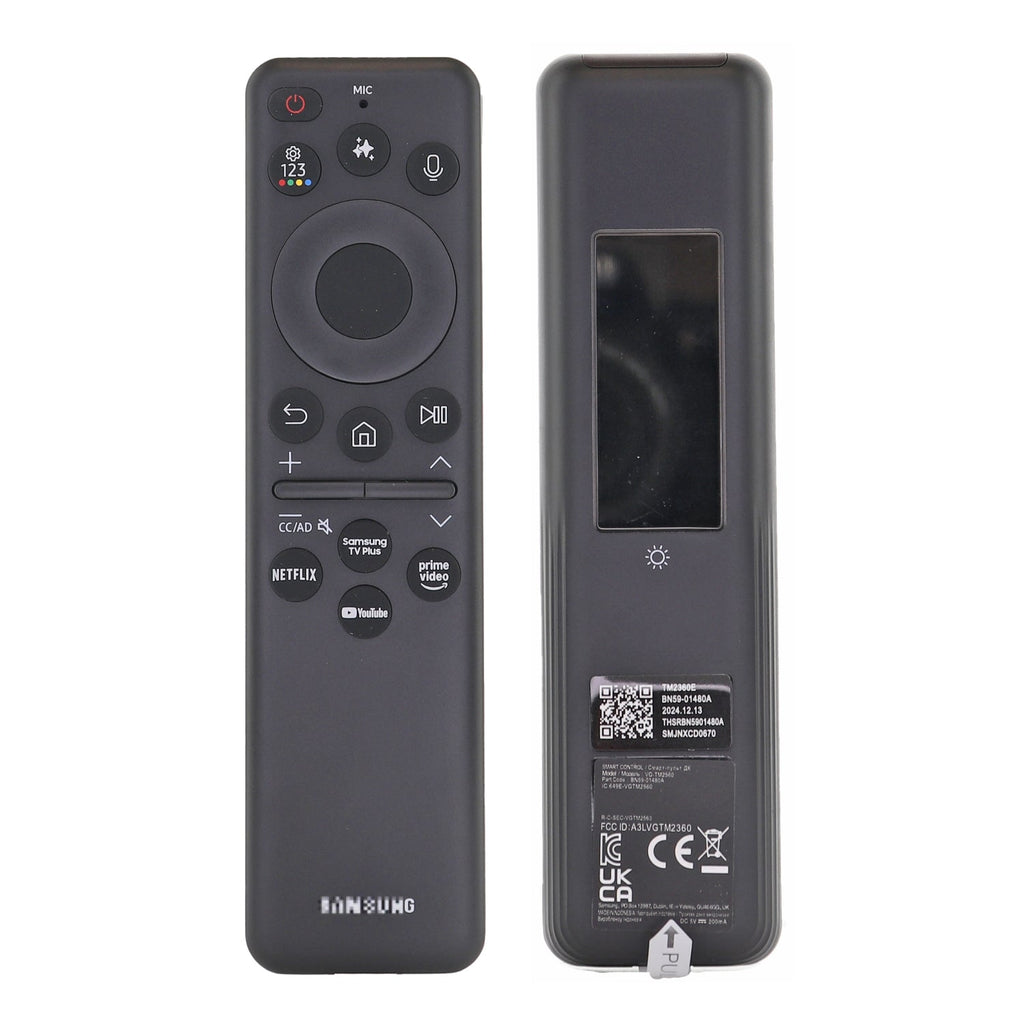 Samsung BN59-01480A / TM2360E 2025 Eco Solar Cell TV Remote Control | Voice AI | Samsung TV Plus | Netflix | Prime Video | Youtube - BN5901480A